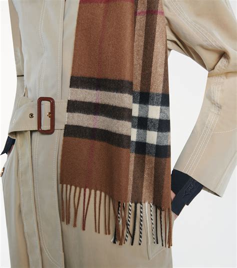 burberry birch brown scarf|Burberry giant check cashmere scarf.